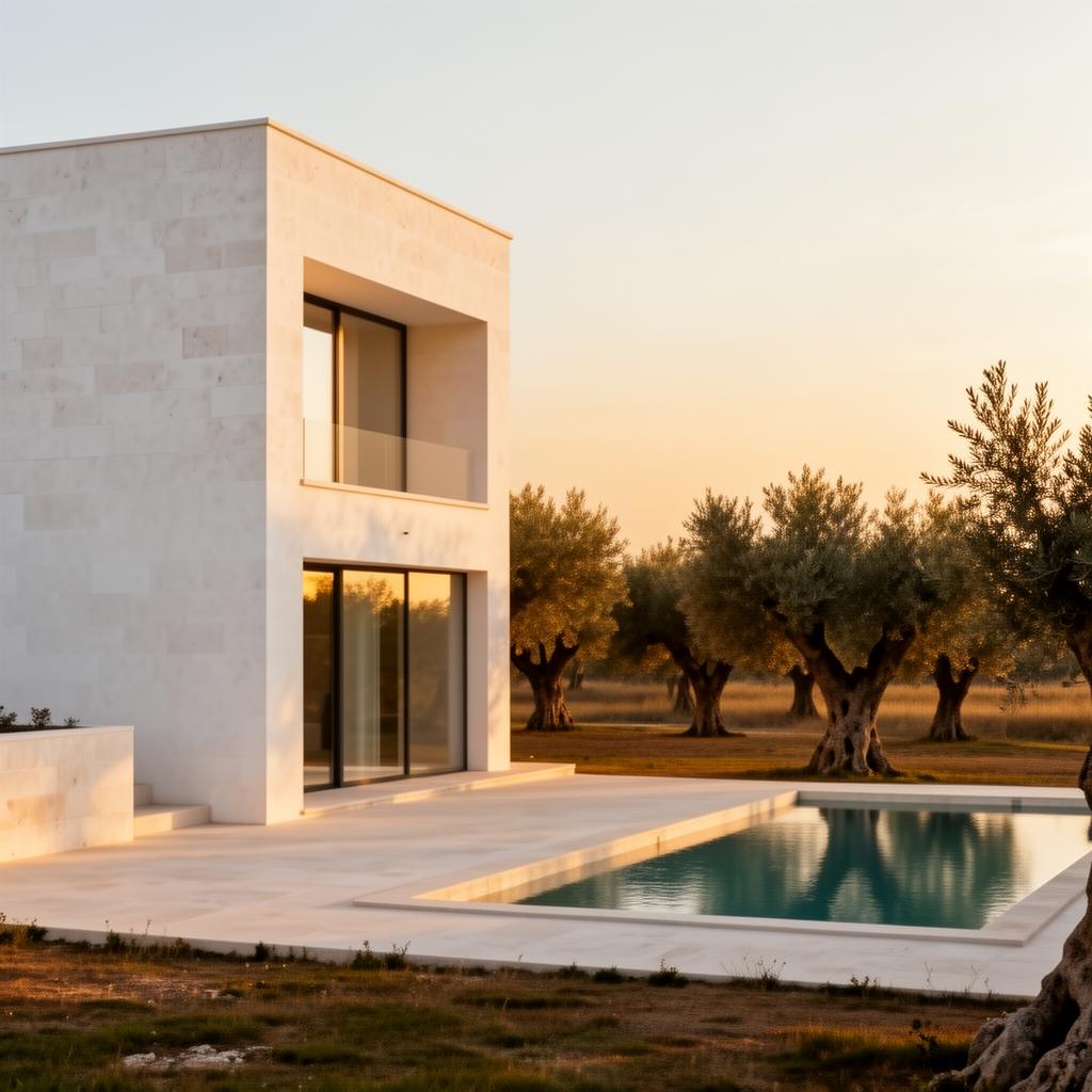 Modern minimalist villa in Puglia